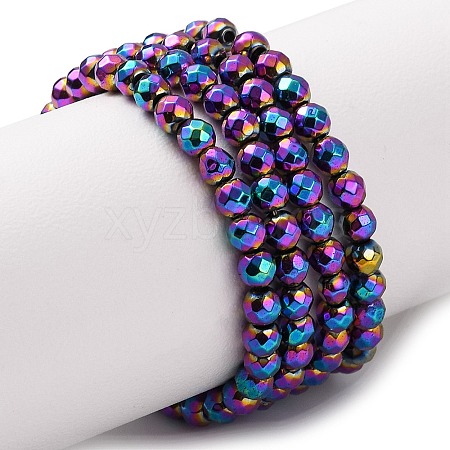 Electroplate Non-magnetic Synthetic Hematite Beads Strands G-J169B-3mm-05-1