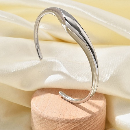 304 Stainless Steel Cuff Bangles for Women BJEW-B108-06P-1