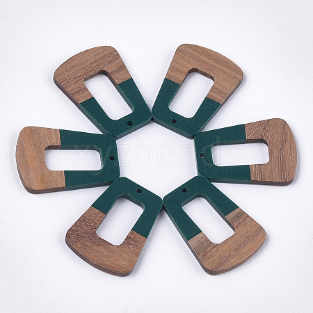 Resin & Walnut Wood Pendants RESI-S358-84I-1