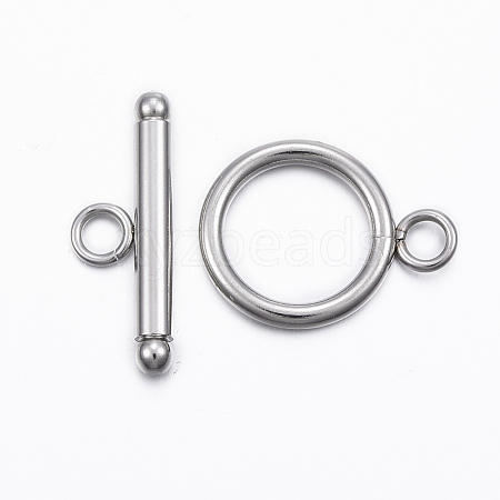 Tarnish Resistant 304 Stainless Steel Toggle Clasps STAS-H376-77-1