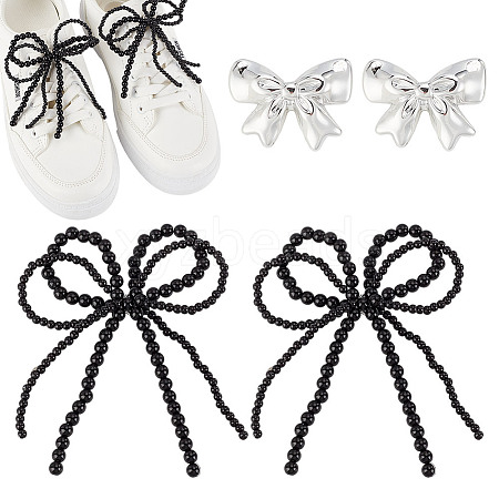 2 Styles Acrylic & Plastic Shoe Buckle Clips FIND-MA0001-10B-1