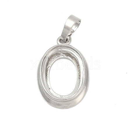 Brass Pendant Cabochon Settings KK-S521-11P-1