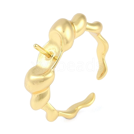 Brass Cuff Finger Ring Settings KK-L219-15C-G-1