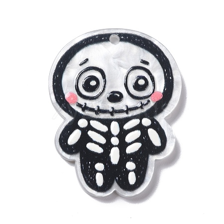 Halloween Style Printed Acrylic Pendants OACR-O004-02E-1