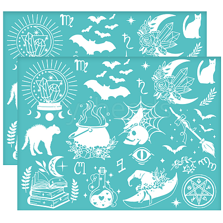 Self-Adhesive Silk Screen Printing Stencil DIY-WH0338-317-1