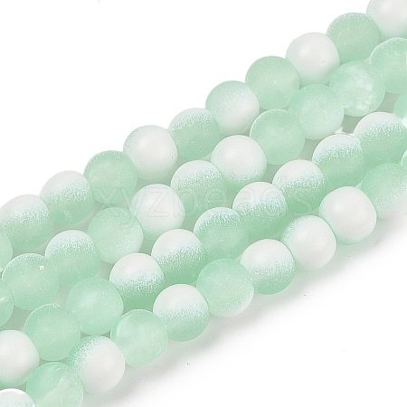 Frosted Crackle Glass Beads X1-GLAA-U001-8mm-M01-1