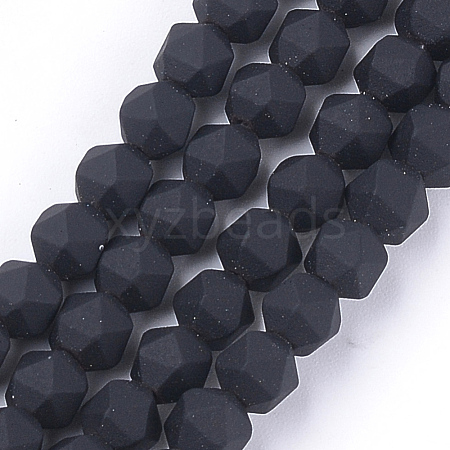 Spray Painted Non-magnetic Synthetic Hematite Beads Strands G-T116-16-17-1