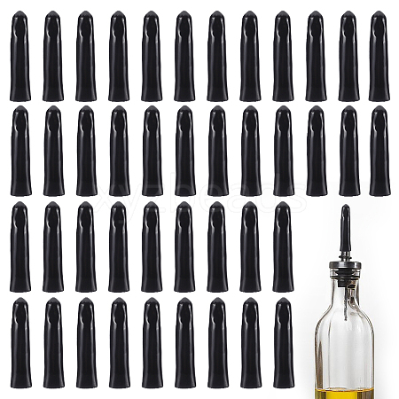 CRASPIRE 40Pcs PVC Liquor Bottle Wine Pourers Cover FIND-CP0002-01-1