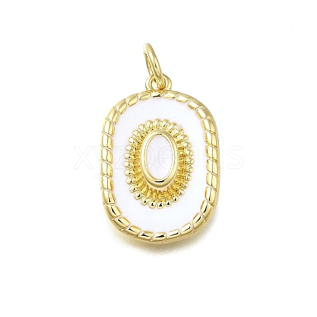 Brass Enamel Pendants KK-K400-20G-01-1