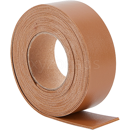 2M PVC Double Face Imitation Leather Ribbons SRIB-WH0011-127B-04-1