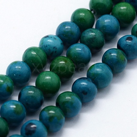 Synthetic Chrysocolla Beads Strands X-G-I199-34-6mm-1