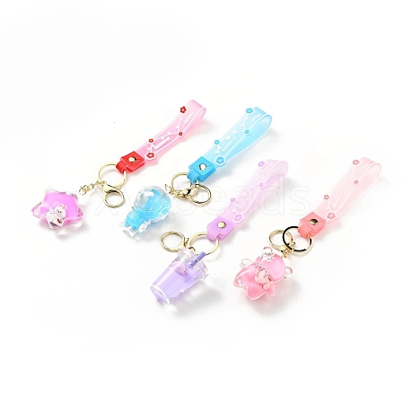 Star & Drink & Bear Acrylic Pendant Keychain KEYC-G050-05LG-1