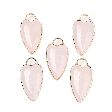 Natural Rose Quartz Pendants G-G193-02G-02-1