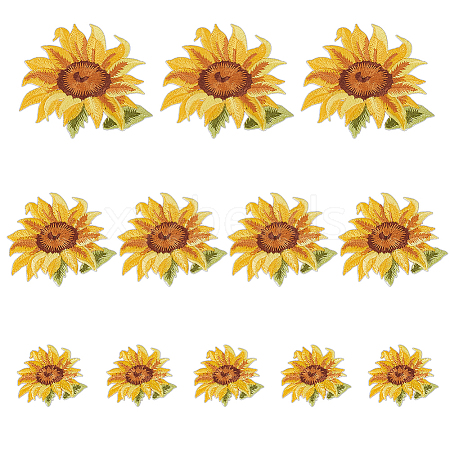 Flower Self Adhesive Computerized Embroidery Cloth Iron on/Sew on Patches PATC-GA0001-84A-1