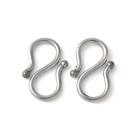 304 Stainless Steel S-Hook Clasps STAS-Z124-04A-P-1