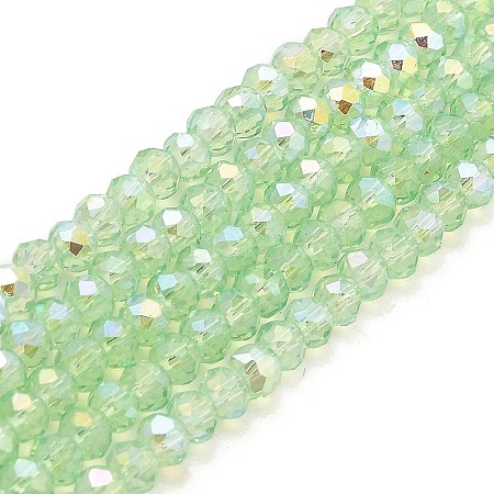 Baking Painted Transparent Glass Beads Strands DGLA-A034-J4mm-B02-1