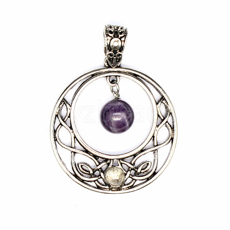 Natural Amethyst Pendants PW-WG86A18-02-1