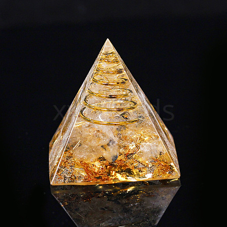 Orgonite Pyramid Resin Display Decorations G-PW0005-05C-1