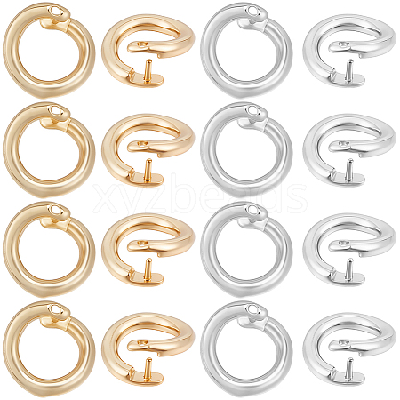 30Pcs 2 Colors Brass Snap Clasps KK-BBC0021-51-1