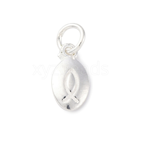 925 Sterling Silver Jesus Fish Charms STER-S010-02B-S-1