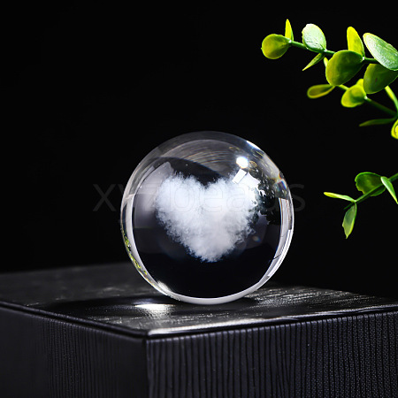 Inner Carving Glass Crystal Ball Diaplay Decoration PW-WGF6175-13-1