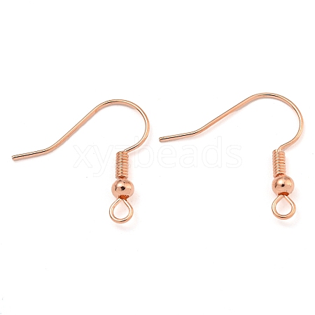 Brass Earring Hooks KK-Q362-RG-LF-1