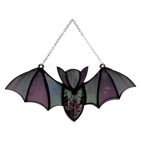 Halloween Acrylic Bat Pendant Decoration PW-WG753B8-02-1