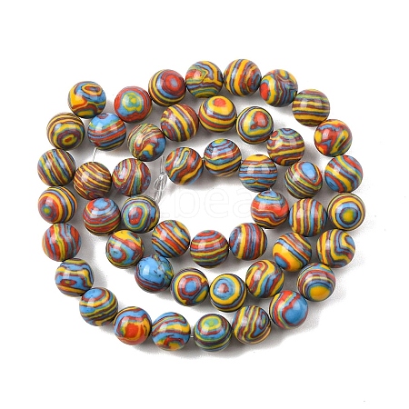 1 Strand Synthetic Malachite Dyed Beads Strands G-YW0002-64D-1