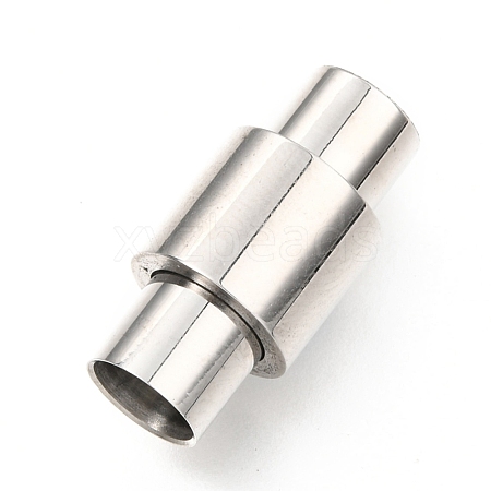 Tarnish Resistant 304 Stainless Steel Magnetic Clasps with Glue-in Ends STAS-C020-03P-1