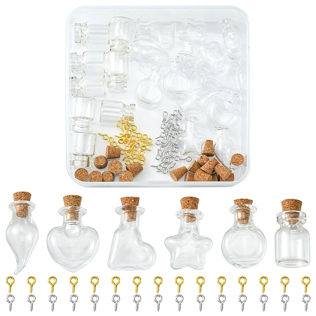 DIY Wish Bottle Pendant Making Kit DIY-FS0003-76-1