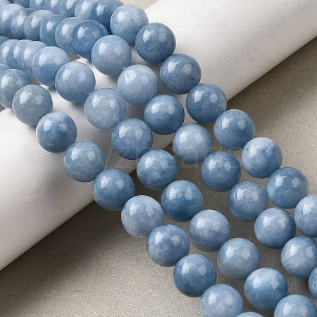 Natural Dyed White Jade Beads Strands G-M402-C04-28-1