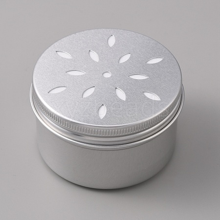 Aluminium Shallow Round Candle Tins AJEW-WH0326-03A-1