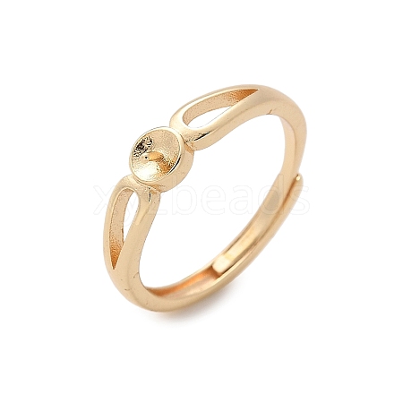 Brass Adjustable Ring Setting KK-A244-02A-G-1