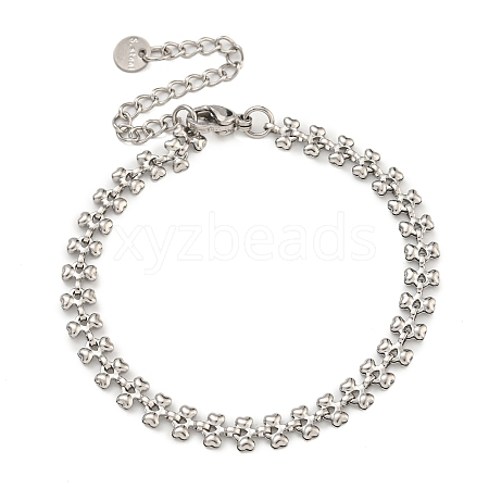 304 Stainless Steel Link Chain Bracelets for Women BJEW-S153-15P-1