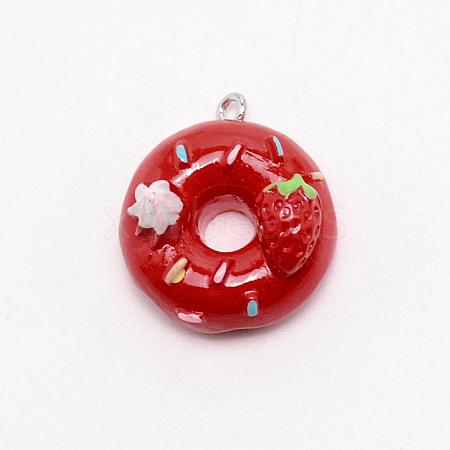 Resin Pendants RESI-WH0020-01C-1