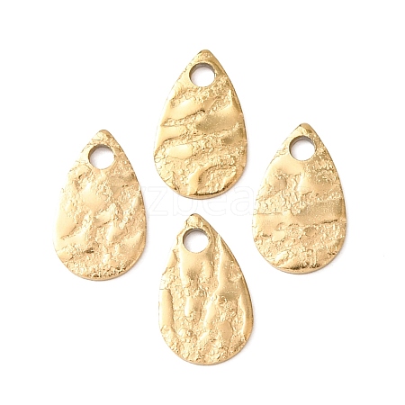 Hammered 304 Stainless Steel Pendants STAS-G385-03G-1