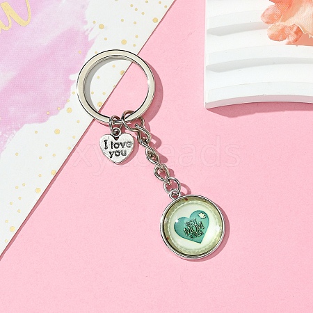 Alloy Glass Keychain KEYC-YW00068-02-1