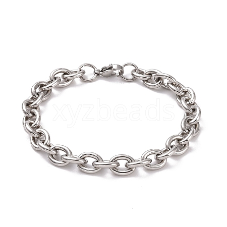 Non-Tarnish 201 Stainless Steel Chunk Cable Chains Bracelet for Men Women X-BJEW-G618-04P-B01-1