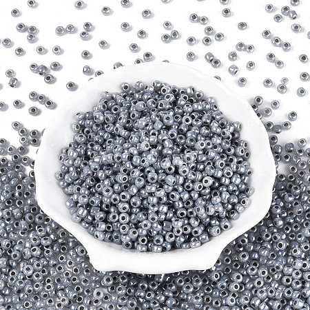 DIY Craft Beads 6/0 Ceylon Round Glass Seed Beads X-SEED-A011-4mm-149-1