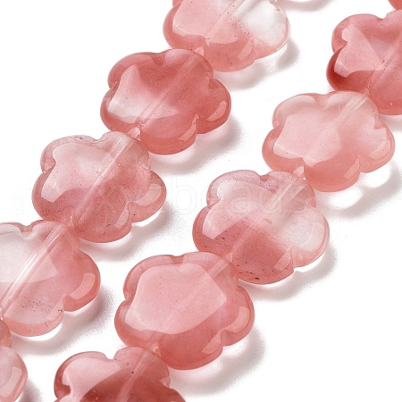 Cherry Quartz Glass Beads Strands G-F769-B01-02-1