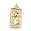 Brass Micro Pave Colorful Cubic Zirconia Pendants KK-E068-VF031-2