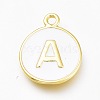 Brass Enamel Pendants KK-H103-01A-G-1