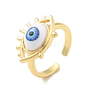 Acrylic Horse Eye Open Cuff Ring RJEW-B042-04G-03-1