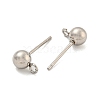 Non-Tarnish 304 Stainless Steel Stud Earring Findings LS-STAS-O004-10C-P-2
