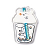 Transparent Printed Acrylic Pendants TACR-G042-01B-2
