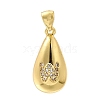 Rack Plating Brass Micro Pave Cubic Zirconia Pendants KK-L226-102G-W-1