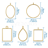 Alloy Open Back Bezel Big Pendants PALLOY-TA0001-30-8