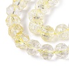 Crackle Transparent Glass Beads Strands GLAA-N063-10mm-08-4