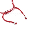 Two Tone Nylon Thread Braided Bead Bracelets BJEW-JB11214-01-4