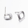 Non-Tarnish 304 Stainless Steel Stud Earring Findings STAS-I071-15P-2